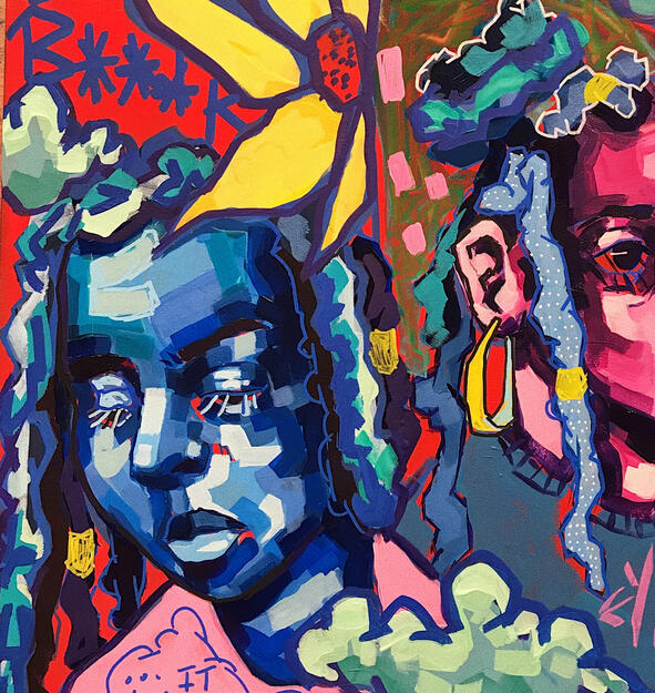 ... it takes guts. / acrylic on canvas