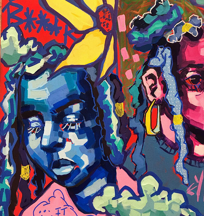 ... it takes guts. / acrylic on canvas