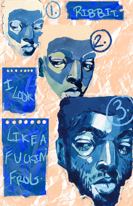 frog. / acrylic and digital collage